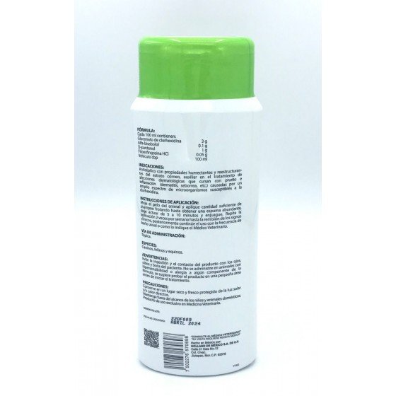 Clorexiderm Max, Shampoo Antiséptico, Antiprurítico y Reestructurante 350 Ml., Holland
