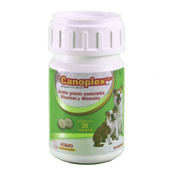 Holland Rx Canoplex Ags Suplemento de Ácidos Grasos Esenciales y Vitaminas para Perro, 30 Tabletas.