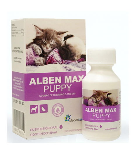 Alben Max Puppy, Antiparasitario, Suspensión Oral 20 Ml., MederiLab