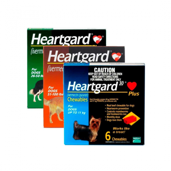 Heartgard Plus L, Perros de 23 a 45 Kg., 6 Tabletas Masticables, Boehringer