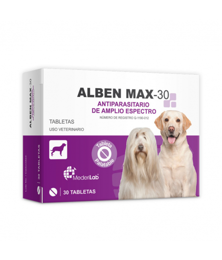 Alben Max 30 con 30 Tabletas, Mederilab