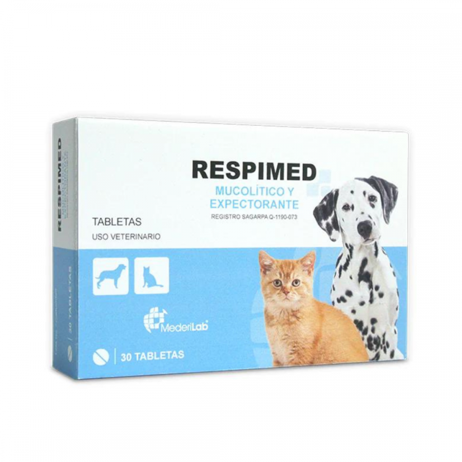 Respimed 30 Tabletas Perros y Gatos, Mederilab