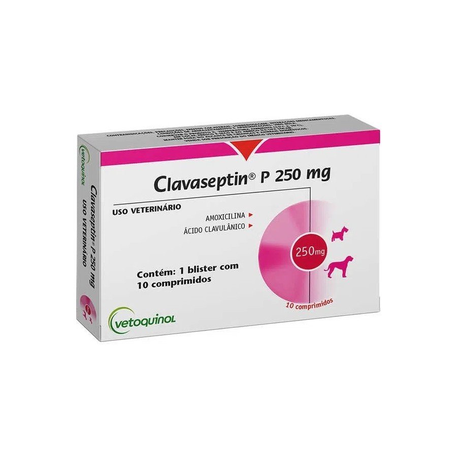 Clavaseptin P. 250 Mg., Antibiótico, Blister con 10 Tabletas, Vetoquinol