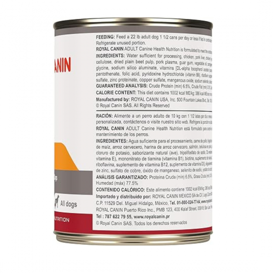 12 latas Royal Canin Wet All Dogs Adult 385 Gr.
