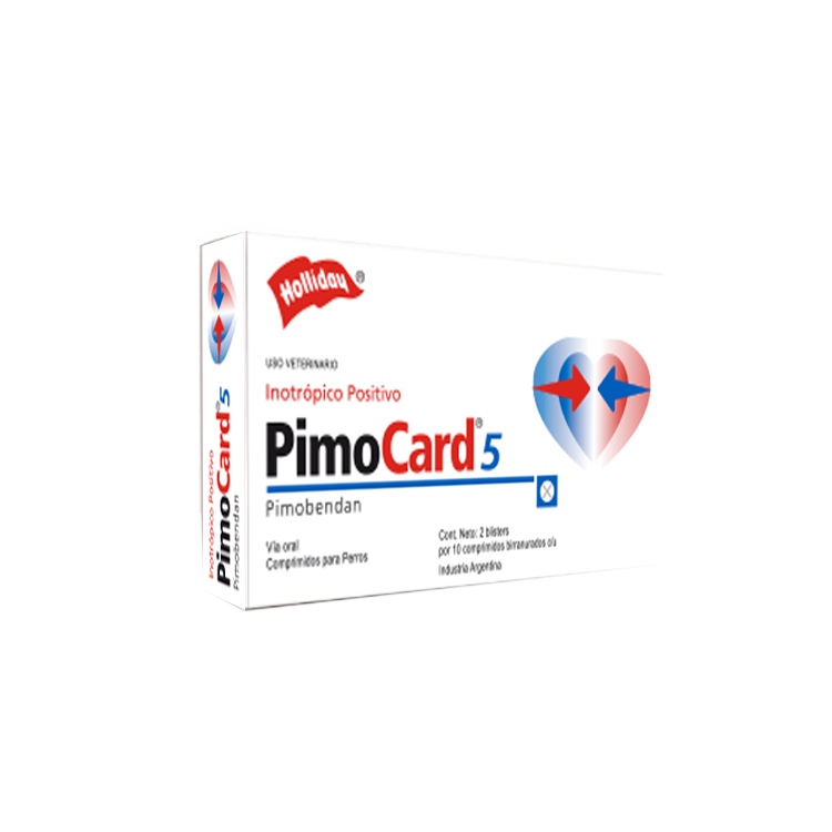 PimoCard 5, Pimobendan, 2 blísters con 10 comprimidos c/u, Holliday