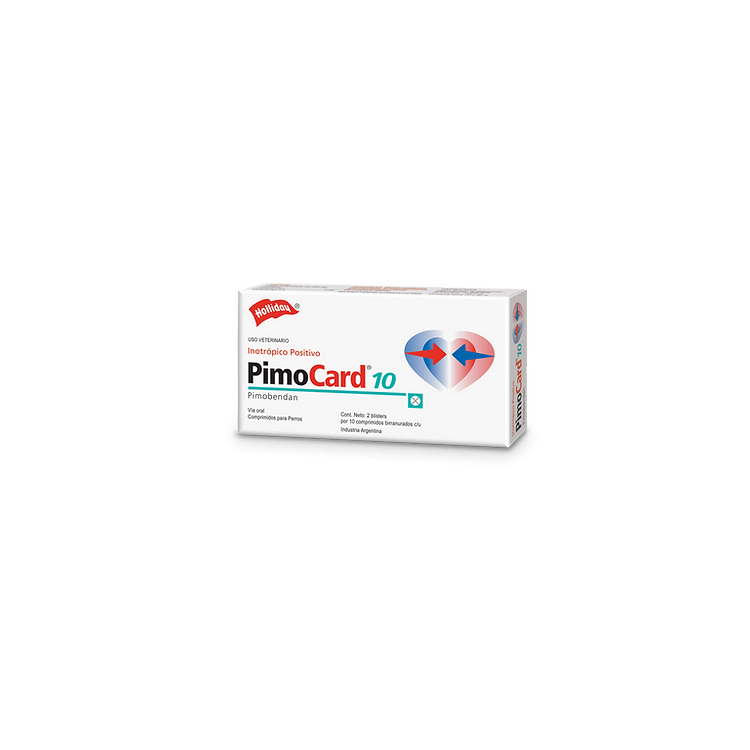 PimoCard 10, Pimobendan, 2 blísters con 10 comprimidos c/u, Holliday