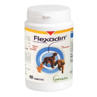 Flexadin, Suplemento articular para perros y gatos, 90 tabletas, Vetoquinol.