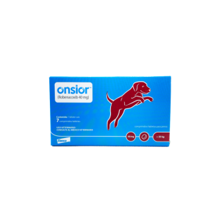 Onsior, Robenacoxib, 1 blíster con 7 comprimidos de 40mg c/u, Elanco.