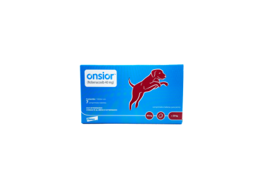 Onsior, Robenacoxib, 1 blíster con 7 comprimidos de 40mg c/u, Elanco.