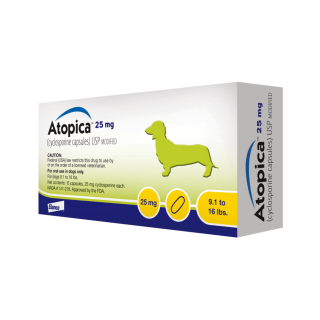 Atopica, Ciclosporina, 30 cápsulas de 25mg c/u, Elanco.