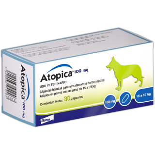 Atopica, Ciclosporina, 30 cápsulas de 100mg c/u, Elanco.