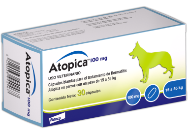 Atopica, Ciclosporina, 30 cápsulas de 100mg c/u, Elanco.