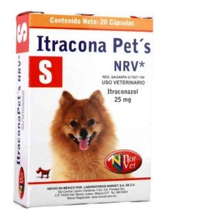 Itracona Pet's S, Itraconazol 25 Mg., 20 cápsulas, Norvet