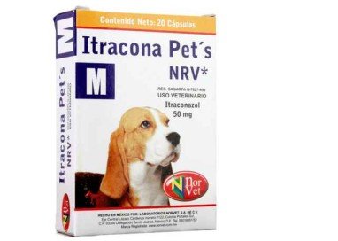 Itracona Pet's M, Itraconazol 50 Mg., 20 cápsulas, Norvet