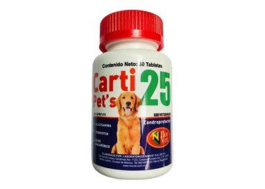 Carti Pet's 25, Condroprotector, Frasco con 30 tabletas, Norvet.