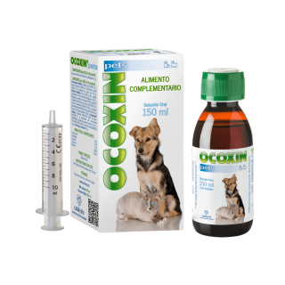 OCOXIN Pets, Suplemento alimenticio, Solución oral con 150ml, MederiLab.