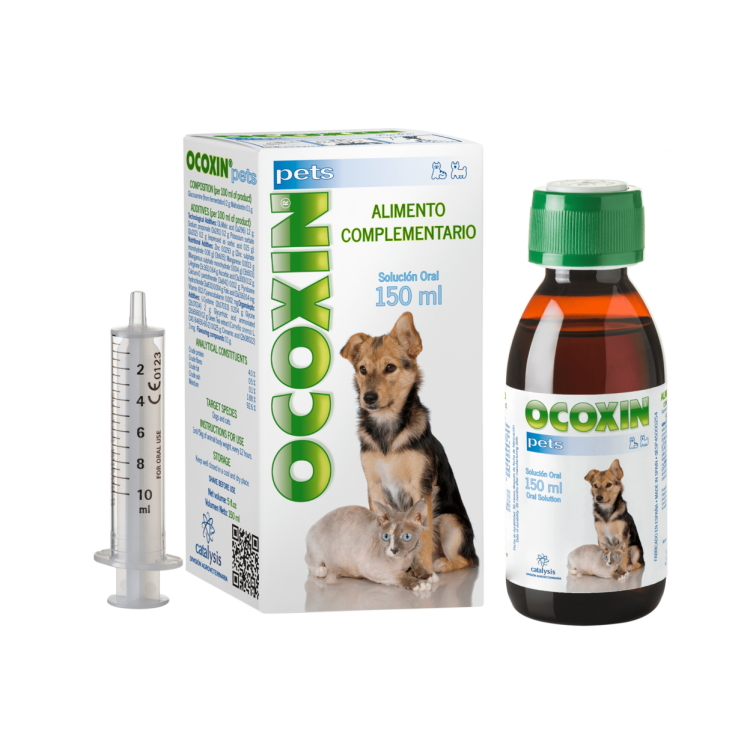 OCOXIN Pets, Suplemento alimenticio, Solución oral con 150ml, MederiLab.