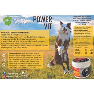 Power Vit, Complemento Multivitamínico 300 Gr., Petmet Naturals