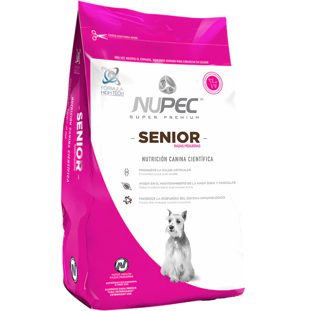 Nupec Perro Senior Raza Pequeña 8 kg: Nutrición Especializada para tu Mascota