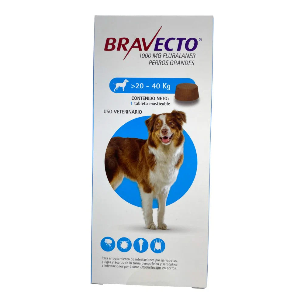 Bravecto para perros de 20 a 40 kilos