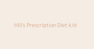 Hill's Prescription Diet kd guía renal AniMALL