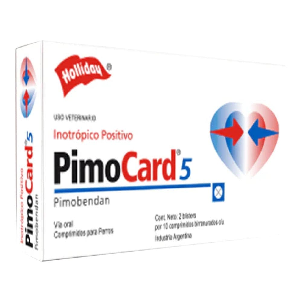 PimoCard 5 Pimobendan, 2 blísters con 10 comprimidos Holliday - AniMALL