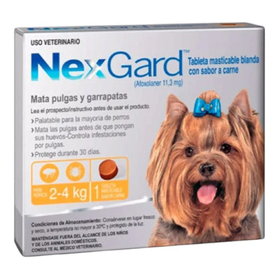 Nexgard 1 Tableta Masticable 2 a 4 Kg