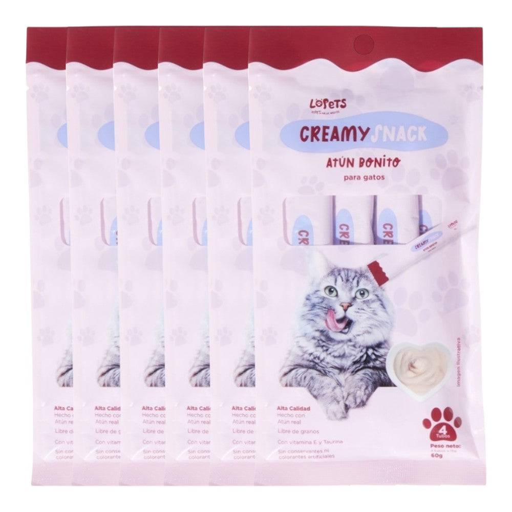 6 Sobres Premio Cremoso para Gatos Sabor Atún 60 gr
