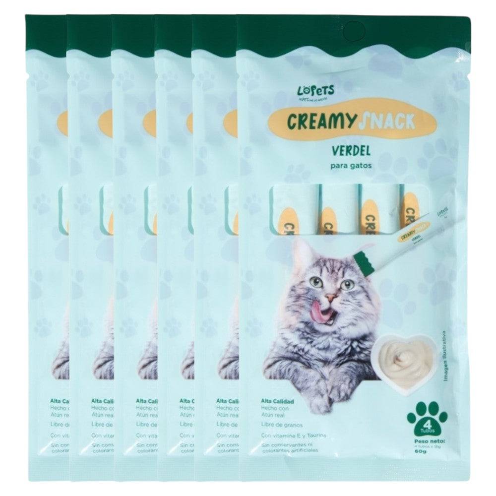 6 Sobres Premio Cremoso para Gatos Sabor Verdel 60 gr