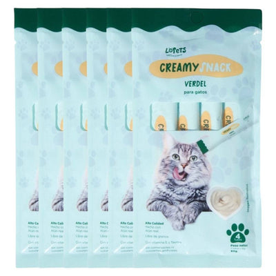 6 Sobres Premio Cremoso para Gatos Sabor Verdel 60 gr - AniMALL