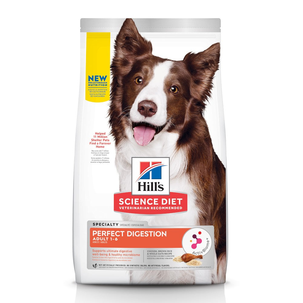 Hill's Science Diet Perfect Digestion, alimento de cuidado digestivo para perro adulto 10Kg