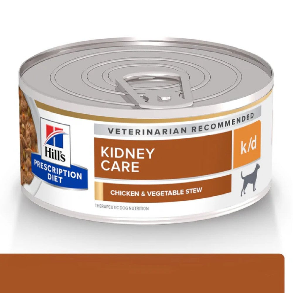 Lata Hill's kidney care k/d Perro Mini Estofado (Pollo y Vegetales) 156 Gr.