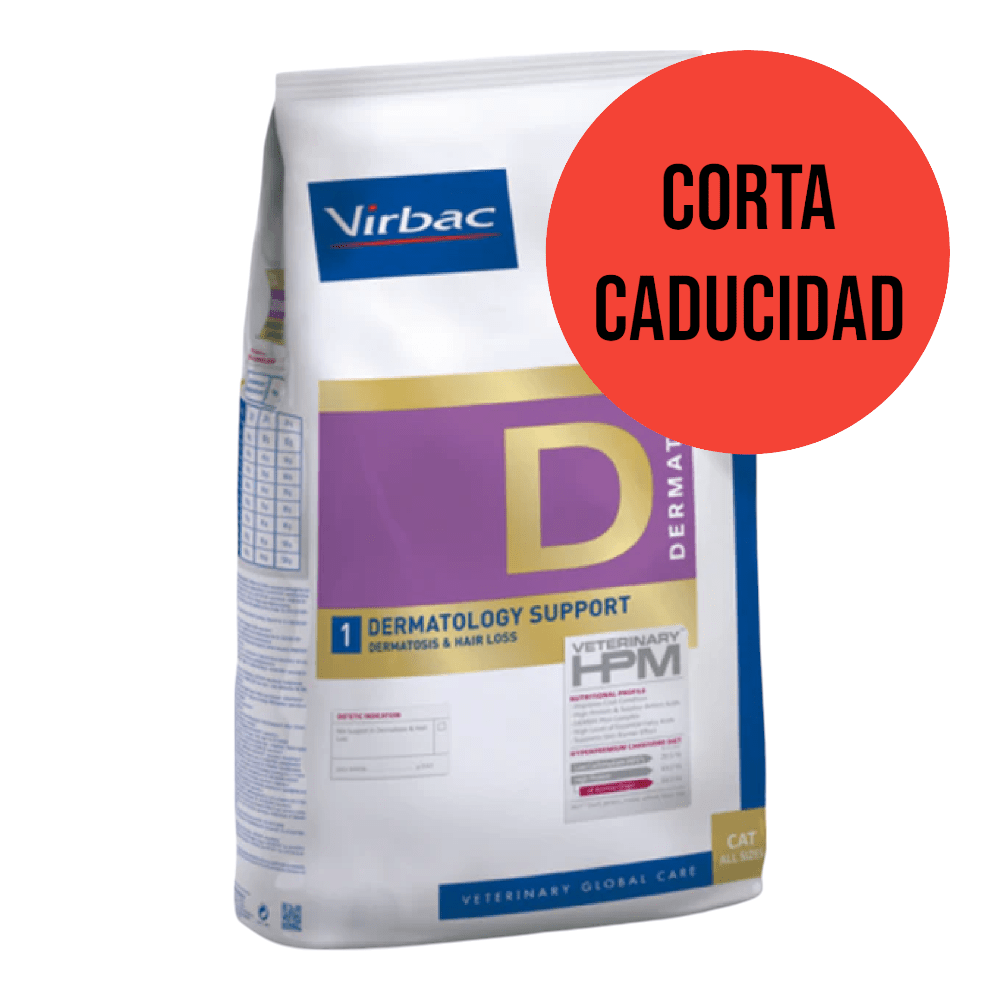 CORTA CADUCIDAD Virbac HPM Cat Dermatology Support 3 Kg - AniMALL