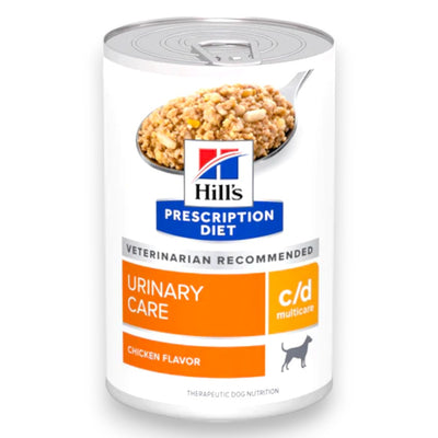 12 Latas Hill's urinary care c/d Perro Estofado de Pollo y Vegetales 350 Gr.