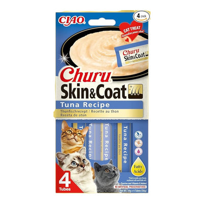 Churu Premios para Gato Skin & Coat Atún 4 tubos de 14 Gr c/u - AniMALL