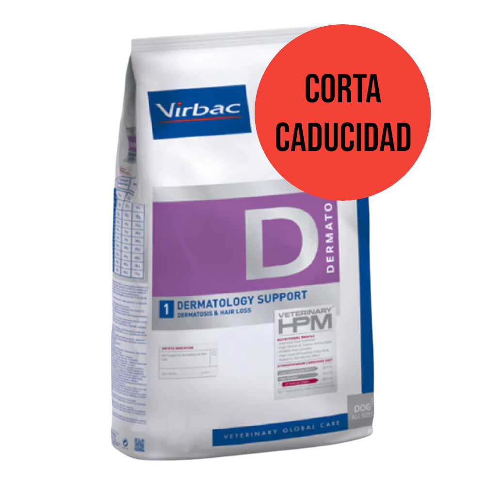 CORTA CADUCIDAD Virbac HPM Dog Dermatology Support 12 Kg