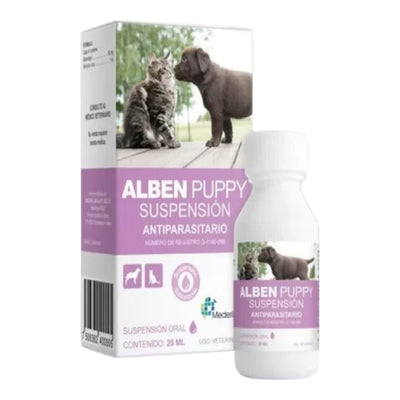 Alben Puppy Suspensión Antiparasitario 20 ml Mederilab