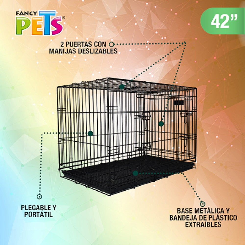 Fancy Pets Jaula Metálica Plegable Extra Grande