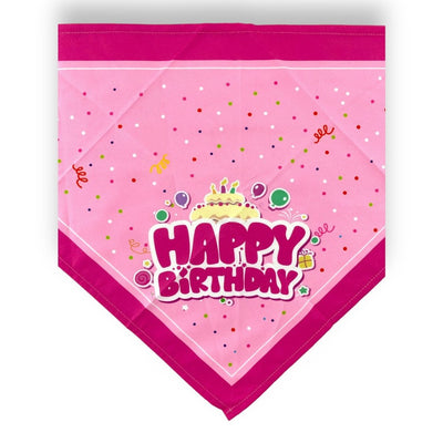 Bandana Feliz Cumpleaños Rosa Unitalla