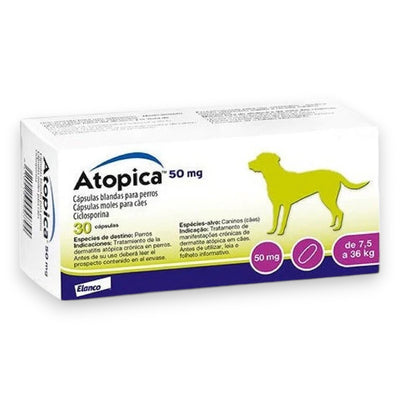 Atopica Ciclosporina 50 mg 30 Tabletas Elanco