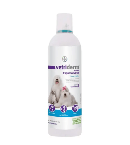 Vetriderm Essec, Espuma Seca para Perro y Gato 400 ml Elanco - AniMALL