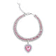 Collar con Dije de Corazón Color Rosa L