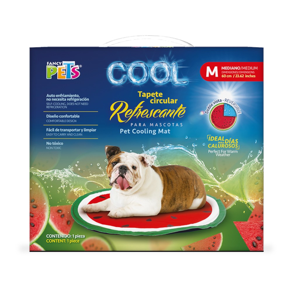 Tapete refrescante para perro Fancy Pets Circular Sandia MED
