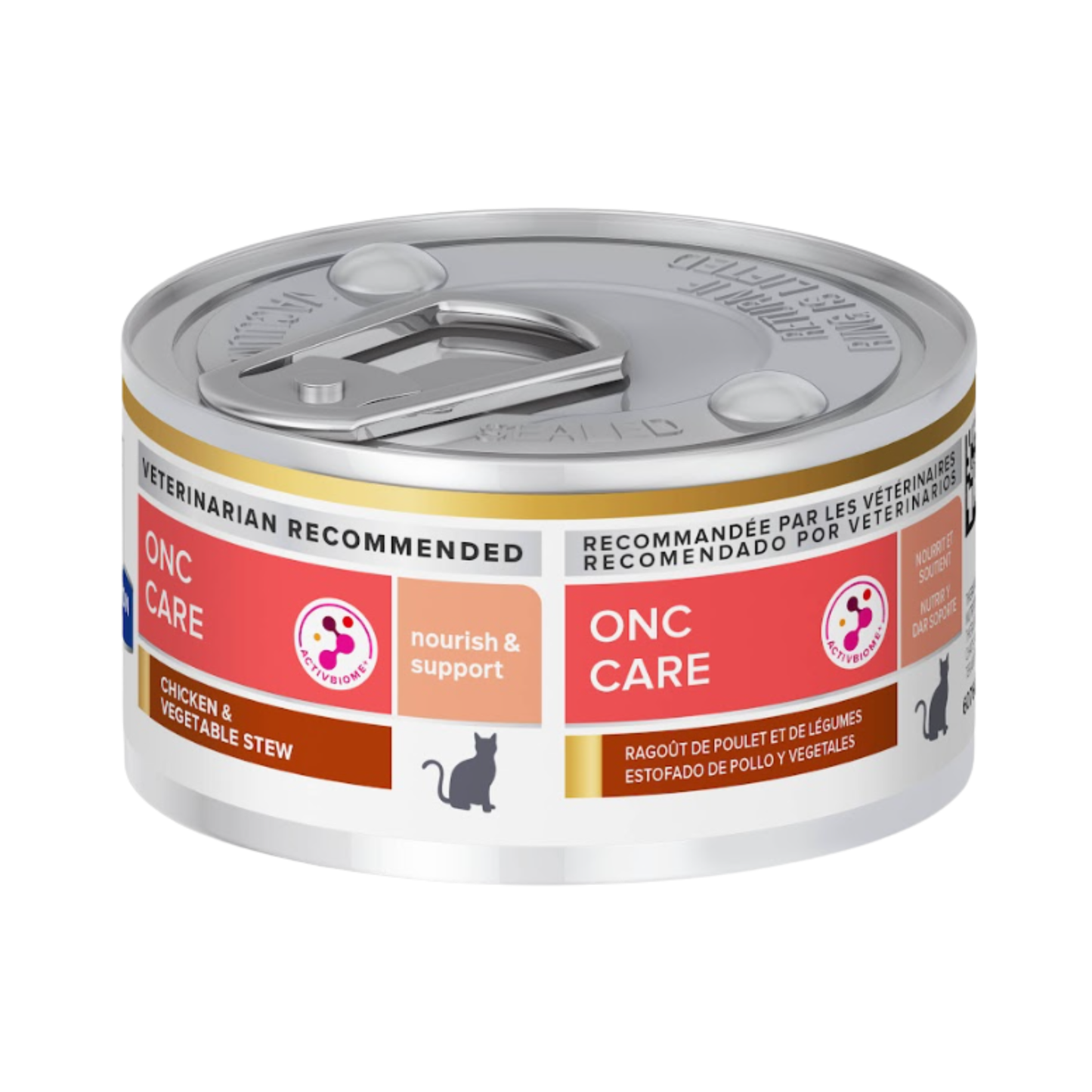 1 Lata Hill's Prescription Diet Feline ONC Care, Nutrición y Apoyo de Recuperación, para Gato, 82 g