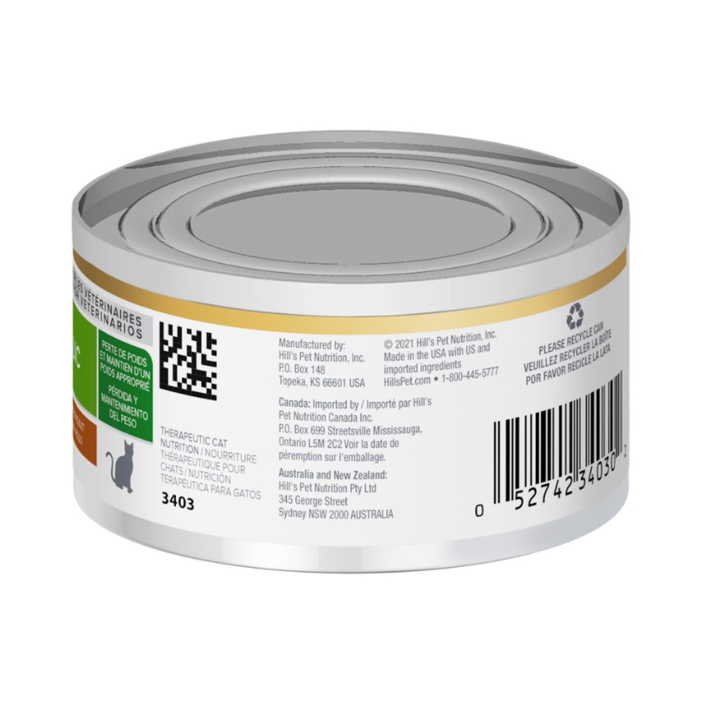 24 Latas Hills Gato Metabolic Prescription Diet Vegetables and Chicken Stew Cat Food 82 g