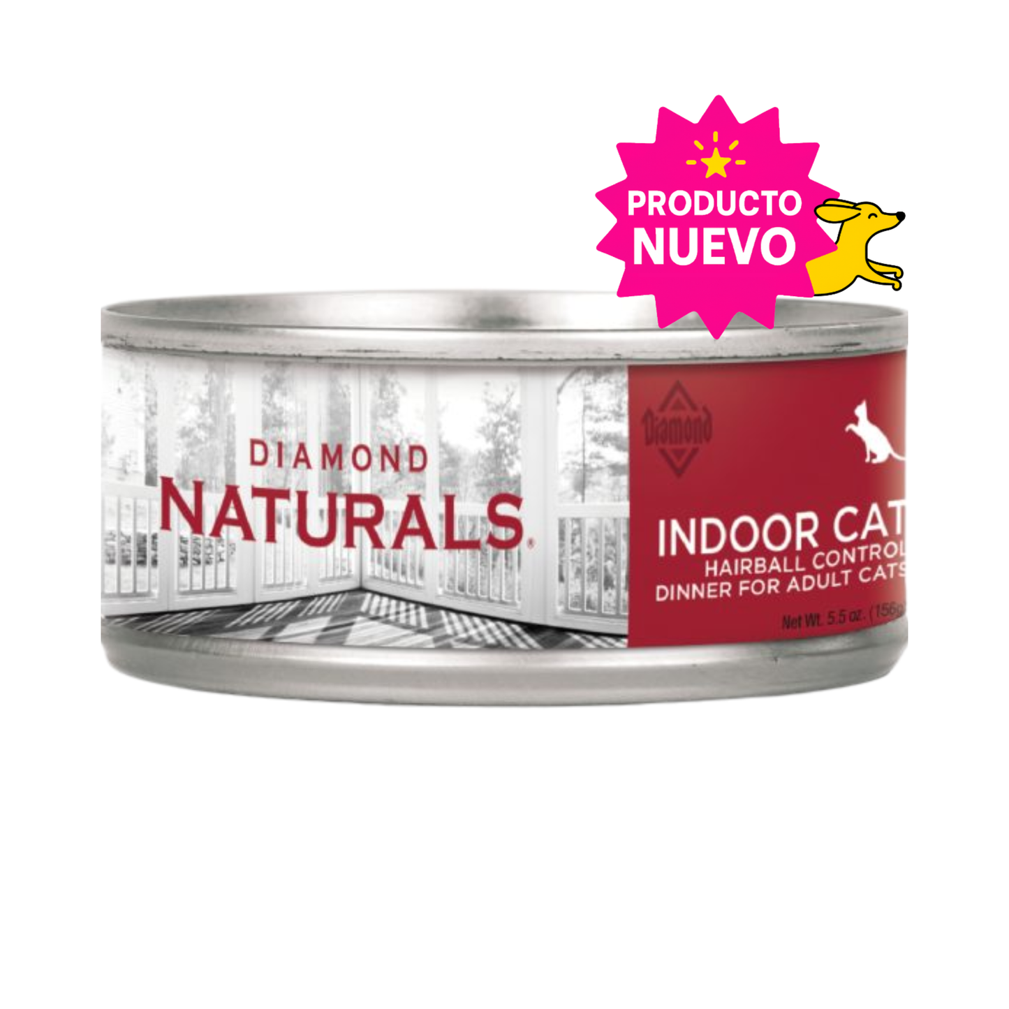 24 Latas Diamond Naturals Indoor Cat Hairball Control 156 g