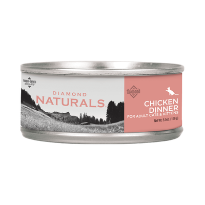 1 Lata Diamond Naturals para Gato Kitten y Adulto, Sabor Pollo 156 g