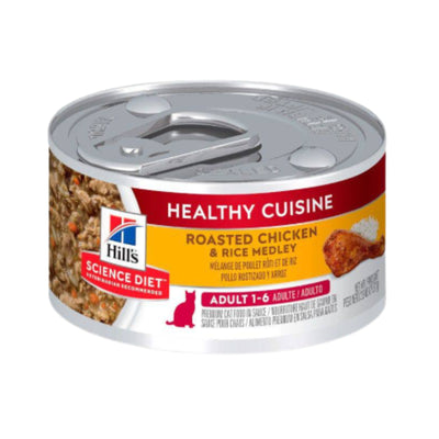 1 Lata Hill's Science Diet Feline Adult Healthy Cuisine, Alimento húmedo para gato adulto 79g