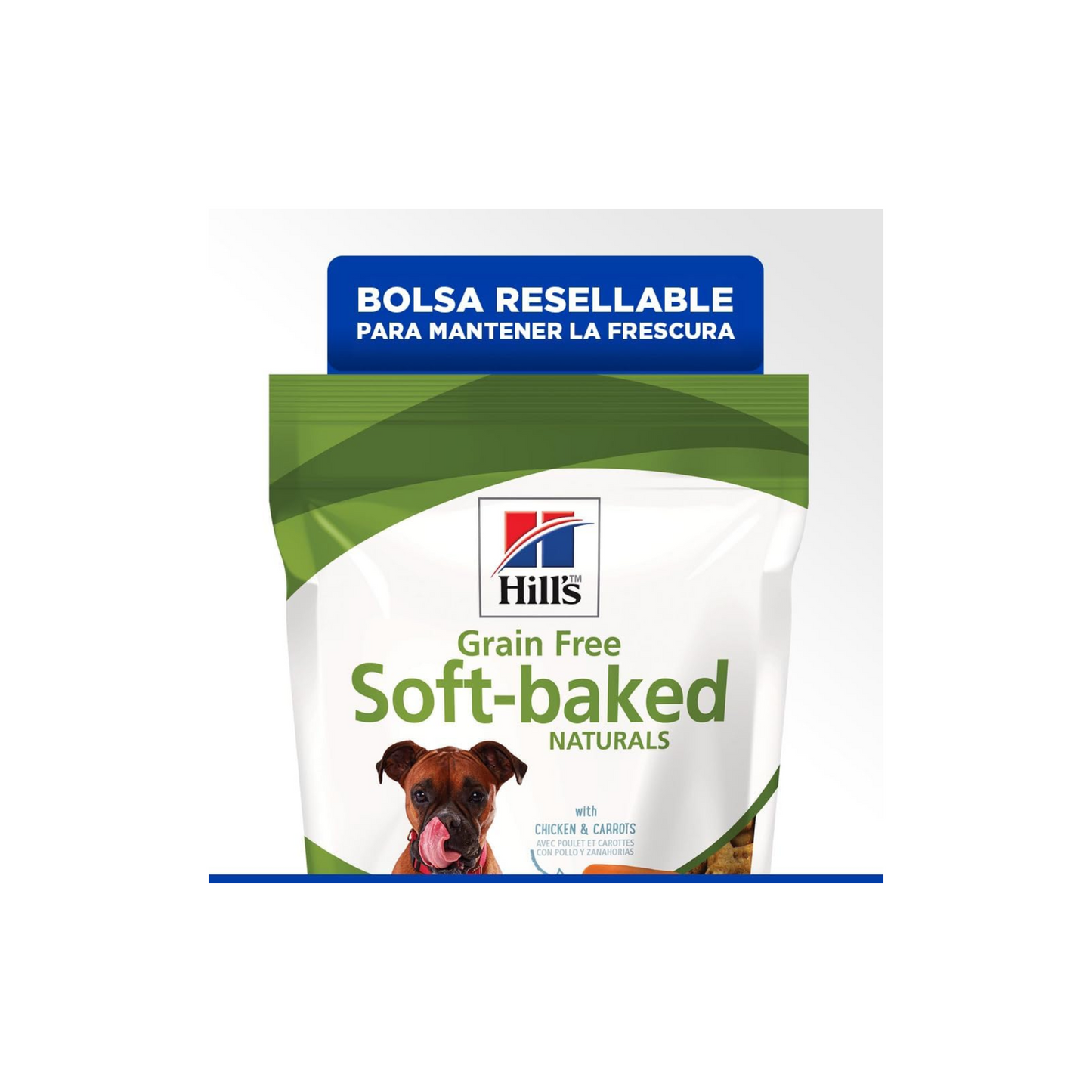 5 Premios Hill's Canine Grain Free Soft-Baked Naturals, Premios Naturales Sin Granos, Horneados Suavemente con Pollo y Zanahorias 227 g