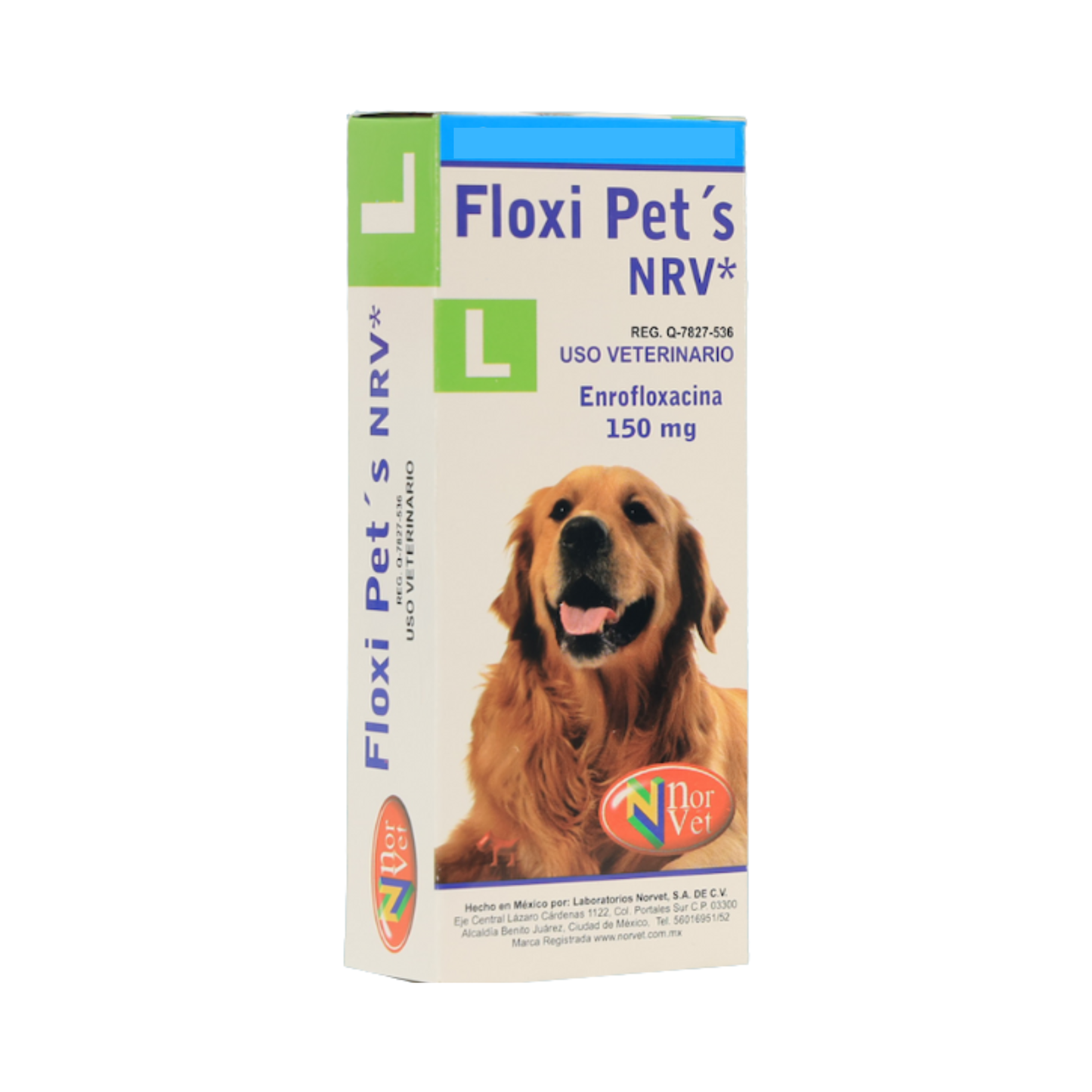 1 Tableta Floxi Pet's NRV L Enrofloxacina 150 mg Norvet | Antibiótico Veterinario